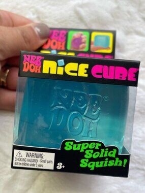 🧊 NEW in box💙BLUE NEEDOH SQUISHY NICE CUBE🔥 VIRAL on TikTok! Out of stock